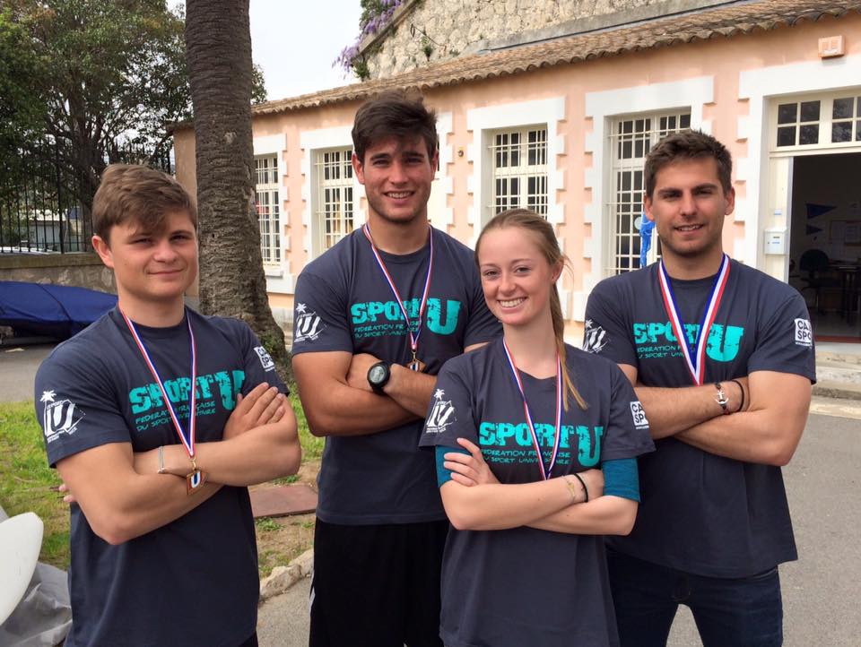 Equipage de Robin Follin avec Timothé Lapauw, Marine Boudot et Gaulthier Germain